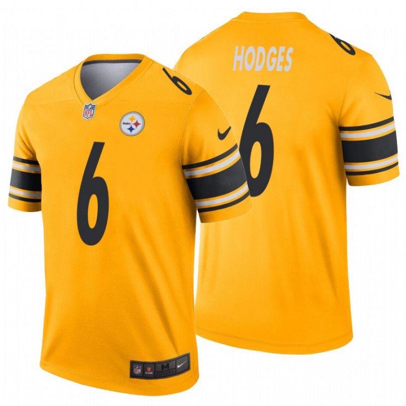 Men Pittsburgh Steelers 6 Devlin Hodges Nike Gold Inverted Legend NFL Jersey